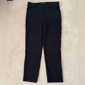 Hilary Radley Black Dress Pants Textured Pull-On Women's Size Medium